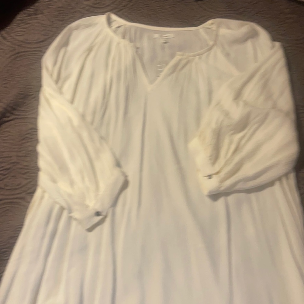 NWT gauze top with button sleeve